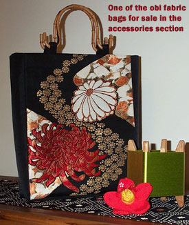 handbag made from obi material