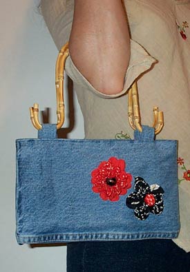 Kimono and Obi fabric handbag
