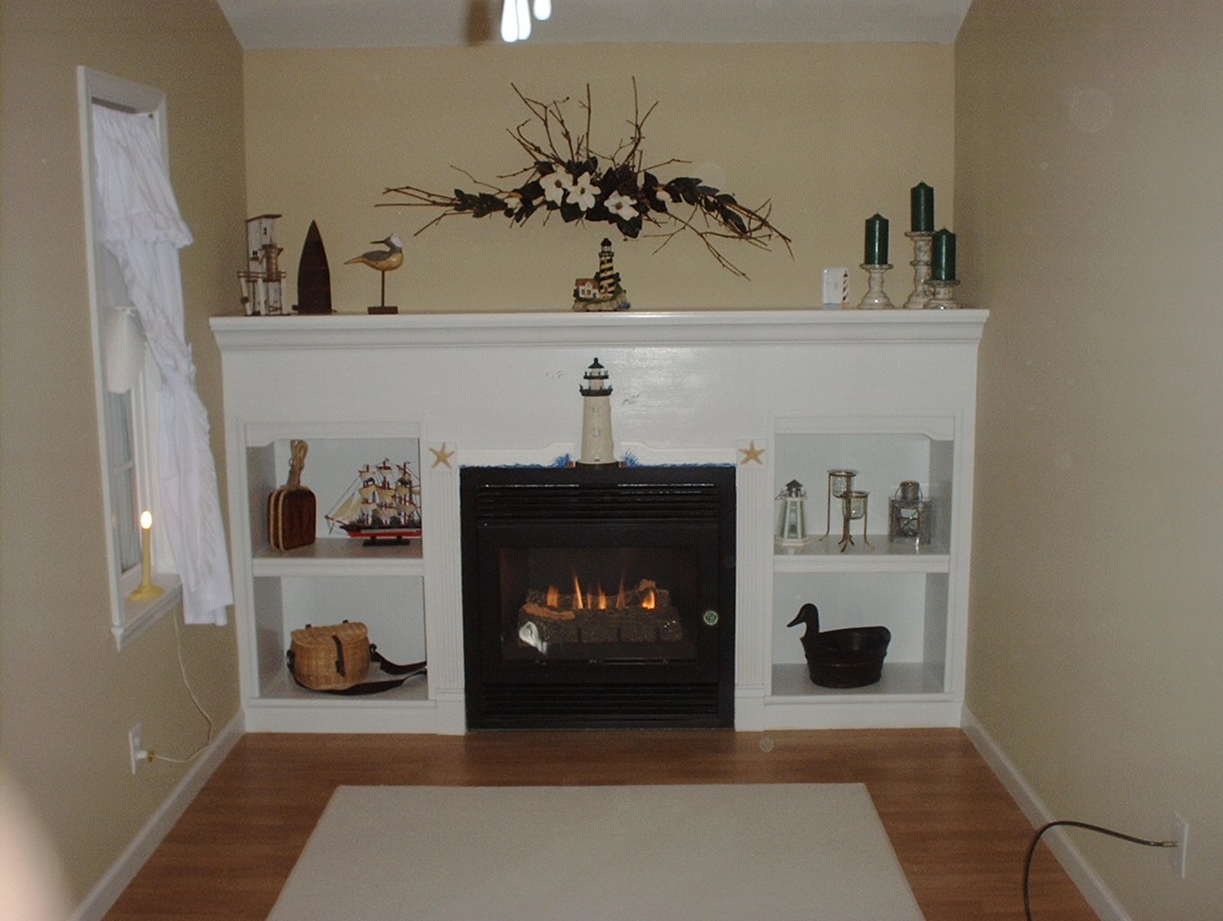 Cottage includes a cozy fireplace!
