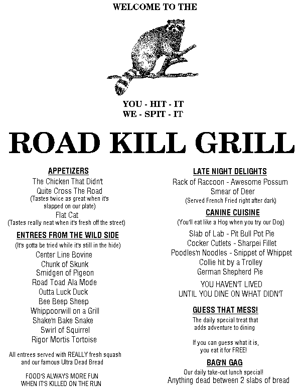 Road Kill Grill