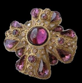 Sphinx Maltese Cross in Amethyst