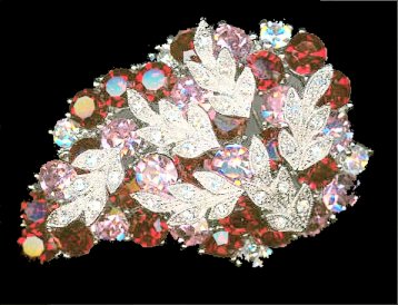 Sphinx red paisley brooch