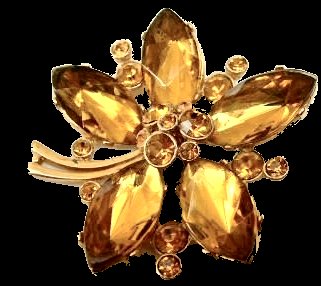 Sphinx signed chunky topaz flower