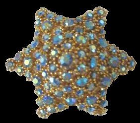 Sphinx signed Sapphire-AB star brooch