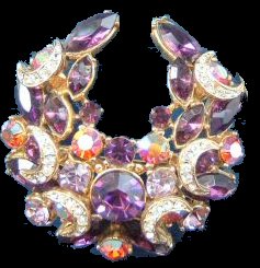 Sphinx amethyst 6 crescents set within 1 crescent setting