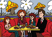 The Morgendorffers at Pizza Forest