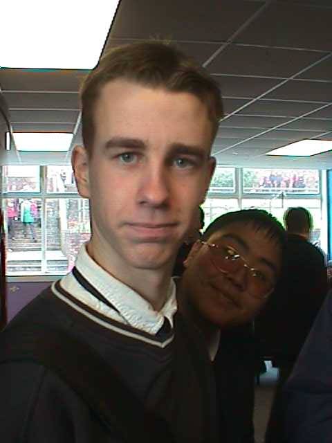 Me behind Andrew!