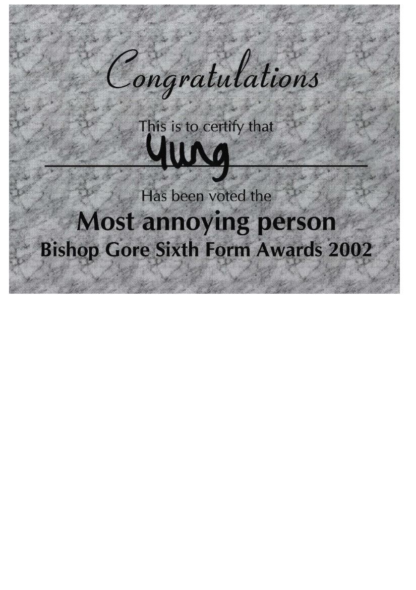 The Award For Most Annoying Person Goes To............YUNG!!!!!!!!!