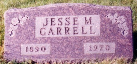 Jessie Carrell Tombstone - North Clayton Cemetery