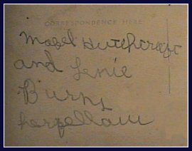 Written on back of photo