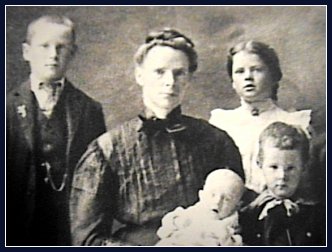 L-R: Grant, Anna, baby Frank, Susie & Henry