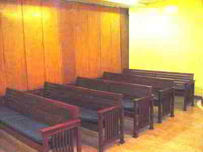 Seats in the small Chapel at King Funeral Homes