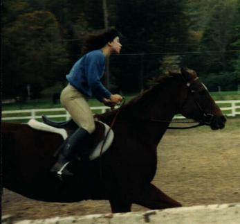 {Tarra riding Rhiannon}