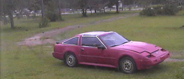 Luke's 86 Z, notice the Z in the dirt behind the car?