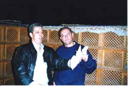 Nagieb and myself in one of my trips to import birds