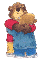 2 bears hugging