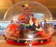 Snow Globe, red color, Christmas scene