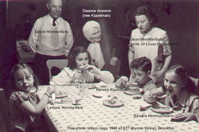 Lenore Himmelfarb, David Himmelfarb, Marilyn Adus, Mimmi Vusse, Jean Himmelfarb, Harvey Kipilman, Sandra Himmelfarb
