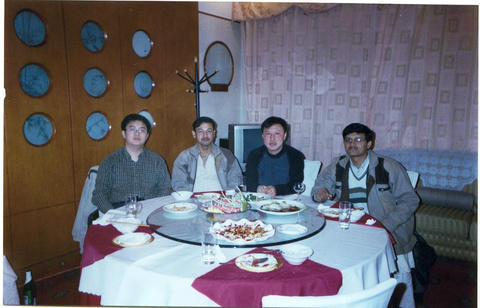 Taking dinner with friends...