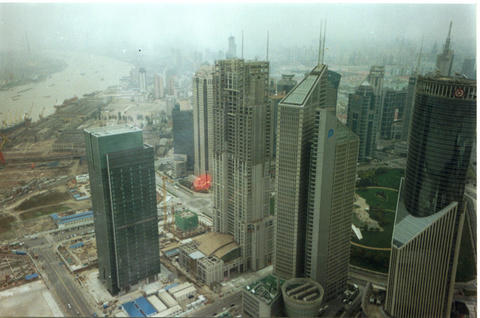 From TV Tower of Shanghai City - from First Level...