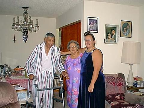 Lil Sis with the gradparents
