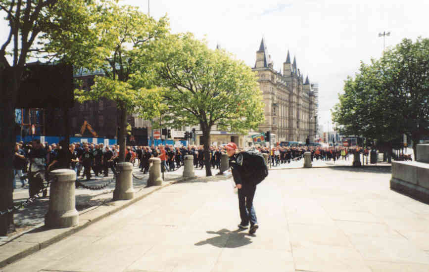 Firemen Protest . . . Close enough to a Parade