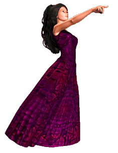 Kay in her party dress