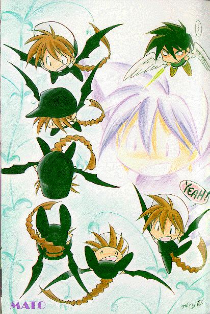 Chibi Bat Duo and Angel Heero!