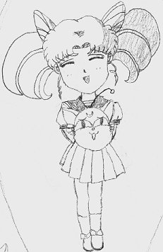 Chibi-Usa with Luna P!