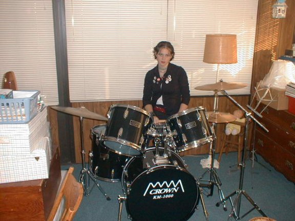 this me and my drum set. i play double bass.
