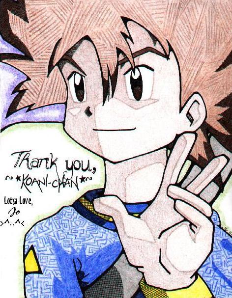 my thank you to koani for the kiriban...