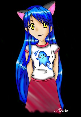 Haha! random blue haired girl!! =^_^=