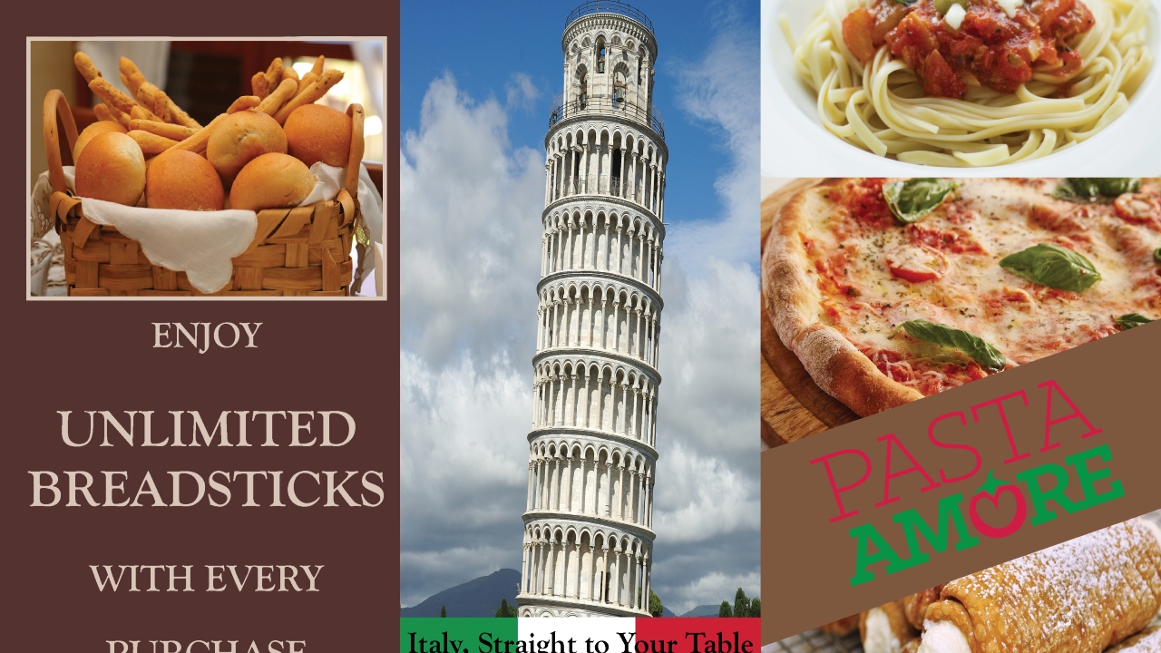 Pasta Amore Brochure 1