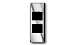 CW2, 2 black squares on a silver bar.