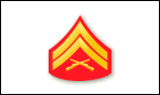 CPL, 2 Chevrons and a red background with 2 rifles crossed below.