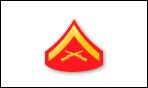 LCPL, 1 Chevron and a red background with 2 rifles crossed below.