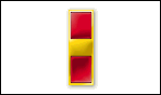 WO1, 2 red squares on a gold bar.