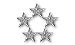 GOA, 5 silver stars, arranged in a pentagon.
