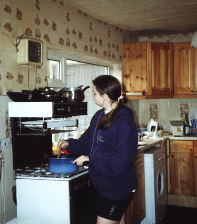 Gus in the kitchen, 1994