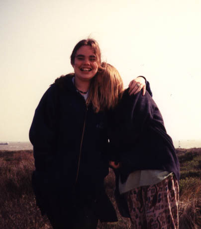 Gus and Lynda at Spurn Point, 1994