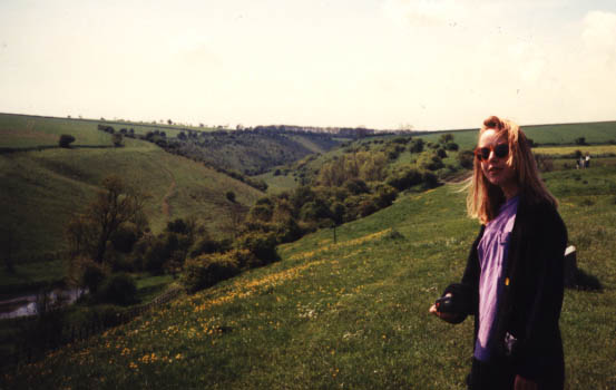 Lynda at Wharram Percy, 1994