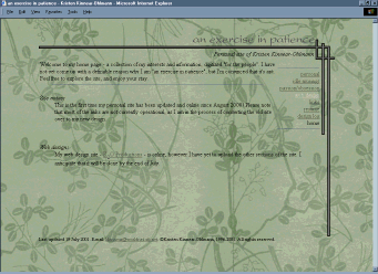 screen capture - exercise in patience