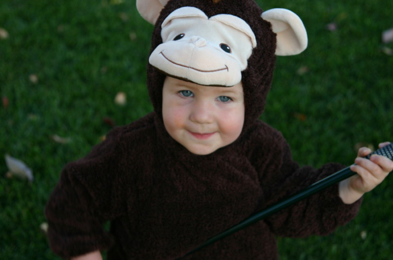 Golfing monkey