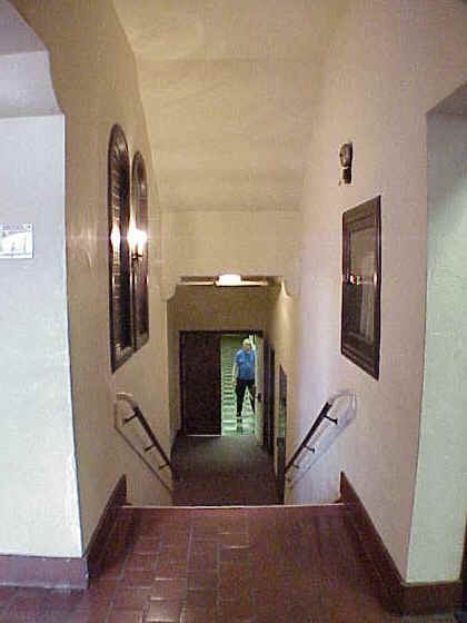Staircase from foyer to banquet room