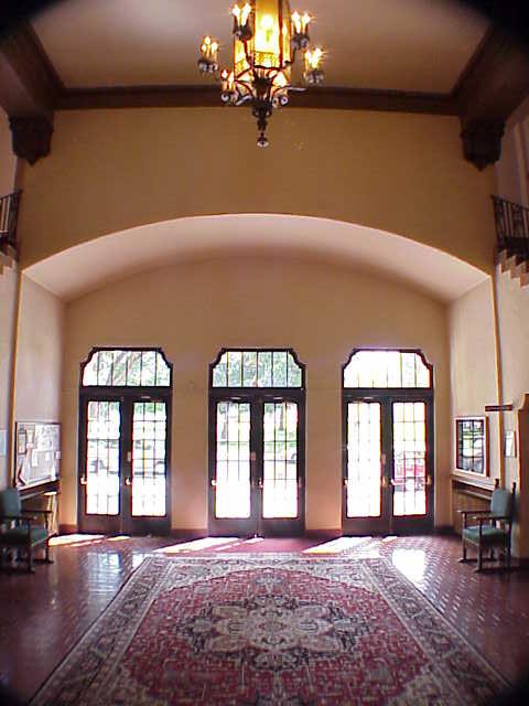 Foyer, looking out the front doors