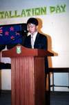 Our outgoing president giving out his last speech before retiring from the club...He's cute?Ain't he?