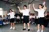 Pretty girls learning the Haka dance...~!
