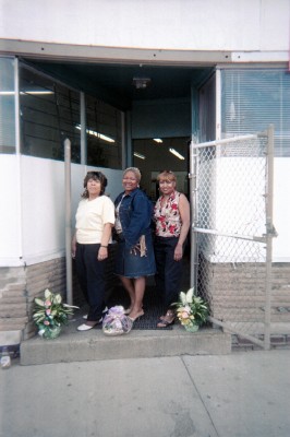 Three business people