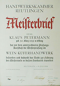 Klaus' Diploma
