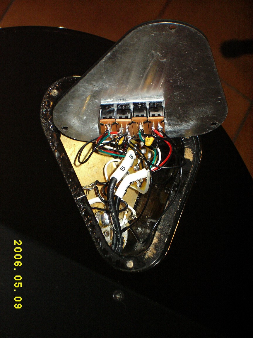 Erne Ball MUSICMAN, open panel, new wiring, (after change)